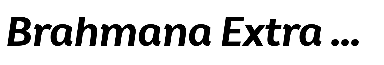 Brahmana Extra Bold Italic